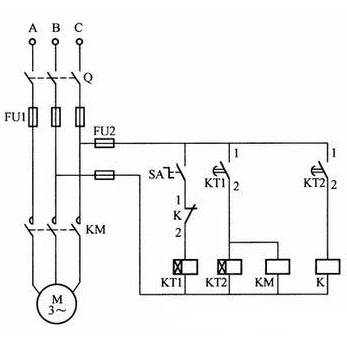 東莞電機(jī)圖析電機(jī)間歇運(yùn)行控制回路接法2