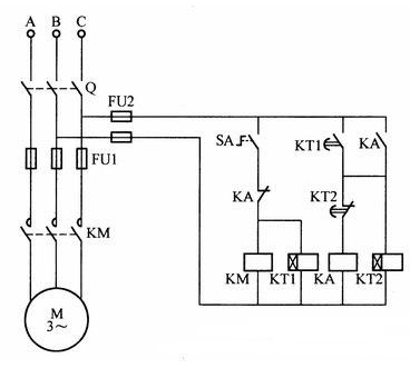 東莞電機(jī)圖析電機(jī)間歇運(yùn)行控制回路接法1