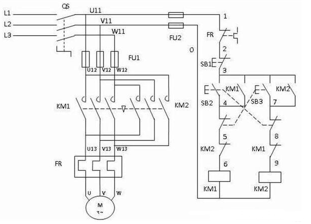 電動機(jī)互鎖電路圖